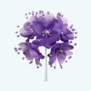 3"  Silk Flower with Pearl 6X12 | Purple